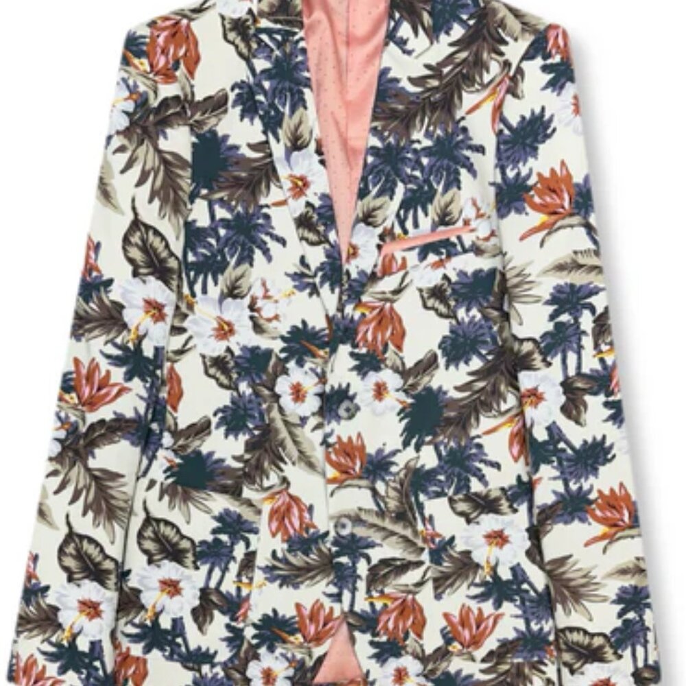 Paisley & Gray Off White Floral Spring Blazer
